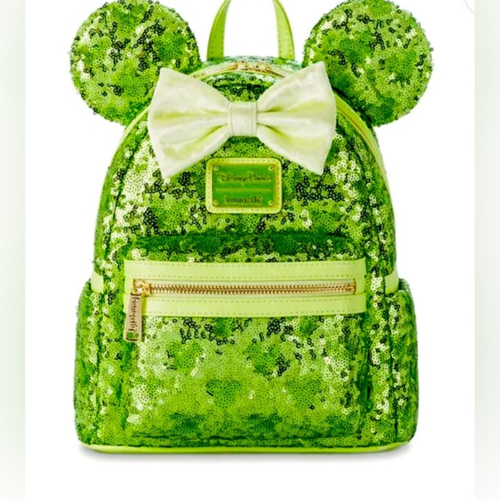 Loungefly X Disney Green Sequined Backpack